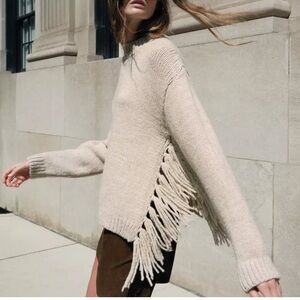 🆕Zara Fringe Knit Sweater